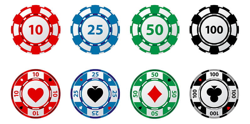 Poker chip values 4 colors